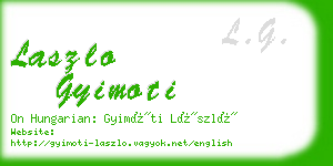 laszlo gyimoti business card